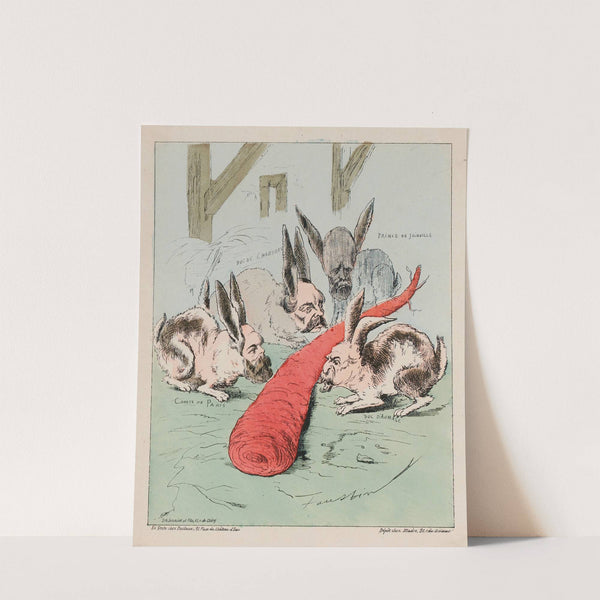Les lapins d’Orléans par Faustin Gare à la carotte (1871) by Faustin Betbeder