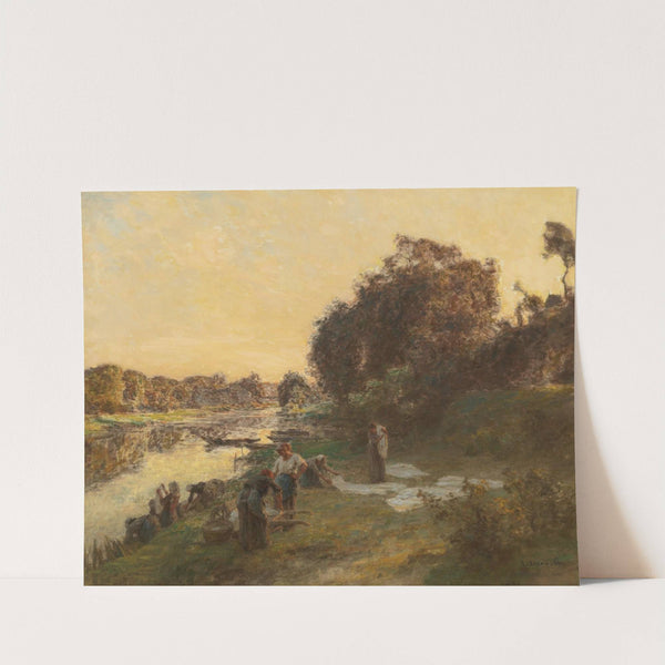Les laveuses à Chelles by Léon Augustin Lhermitte