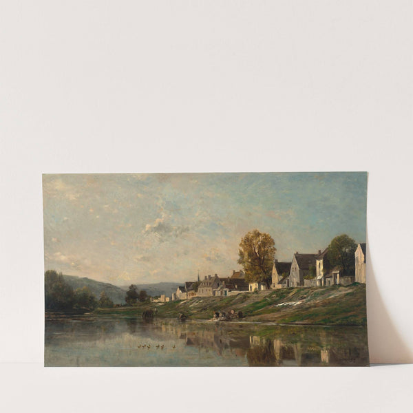 Les Laveuses au bord de la Seine à Bonnières (1860) by Charles François Daubigny
