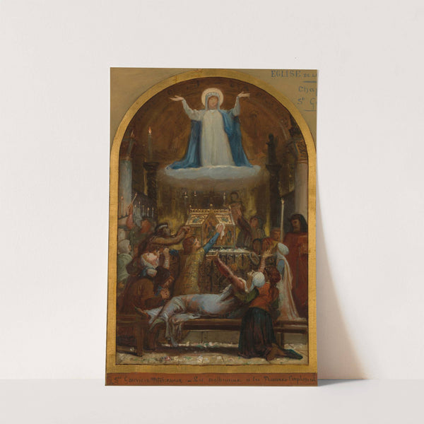 Les Malheureux et les pauvres implorent sainte Geneviève intercesseur by Félix-Joseph Barrias