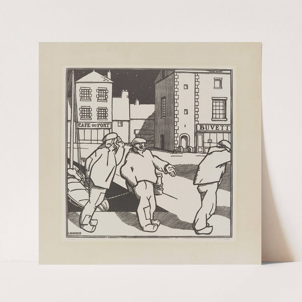 Les matelots ivres (1912) by Jean-Émile Laboureur