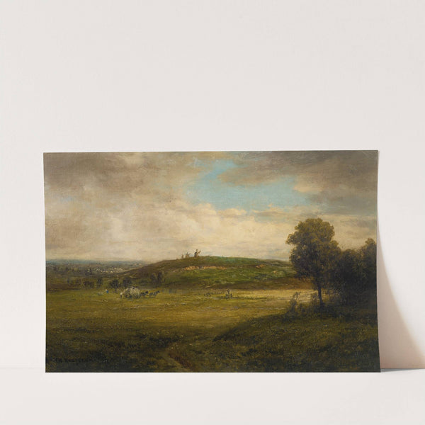 Les moulins de la butte, Montmartre by Théodore Rousseau