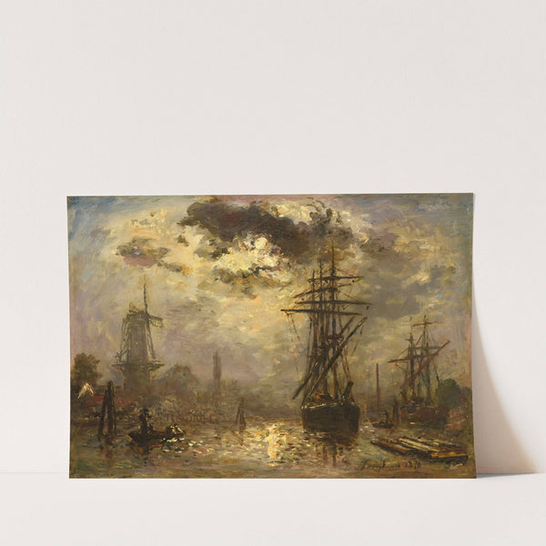 Les moulins de Rotterdam by Johan Barthold Jongkind