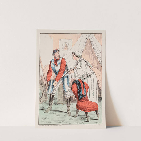 Les pare-a-balles. (1871) by Draner