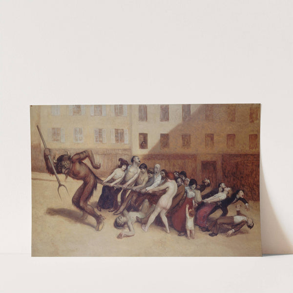 Les Parisiens tirant le diable par la queue (1920) by Jean Veber