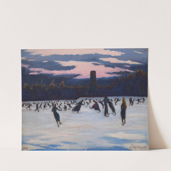 Les Patineurs au parc Marie-Henriette, Ostende by Léon Spilliaert