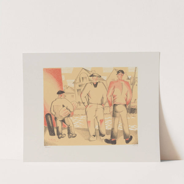 Les pêcheurs et le mousse (1924) by Jean-Émile Laboureur