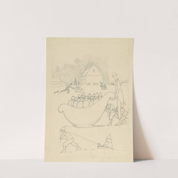 Les plaisirs de la glissade au traîneau (1918) by Léon Spilliaert