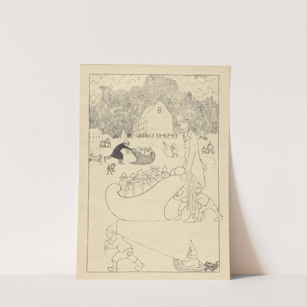 Les plaisirs de la glissade au traîneau (1918) by Léon Spilliaert