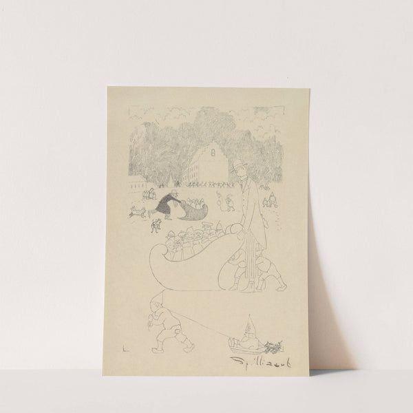 Les plaisirs de la glissade au traîneau (1918) by Léon Spilliaert