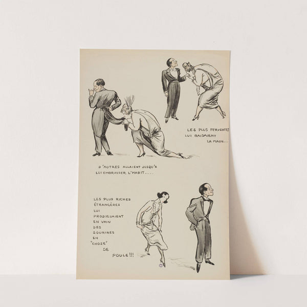 Les plus ferventes lui baisaient la main (1924) by Georges Goursat (Sem)