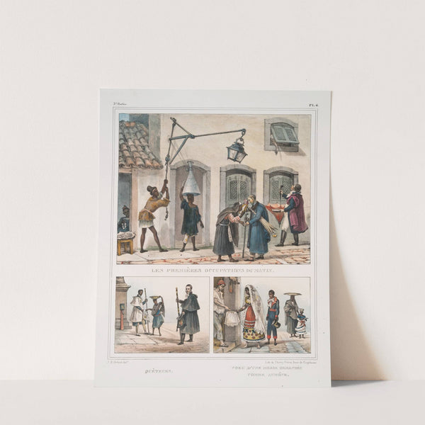 Les premières occupations du matin; Quêteurs; Voeu d’une messe demandée comme aumône (1834 - 1839) by Jean Baptiste Debret