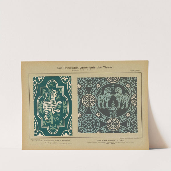 Les principaux ornaments des tissus jusqu’au XIXme siècle Pl.12 (1902) by Friedrich Fischbach