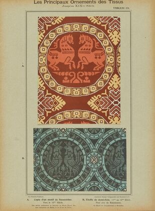 Les principaux ornaments des tissus jusqu’au XIXme siècle Pl.13