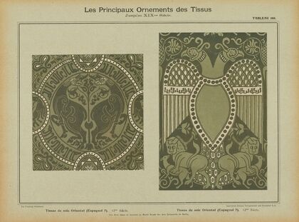 Les principaux ornaments des tissus jusqu’au XIXme siècle Pl.18