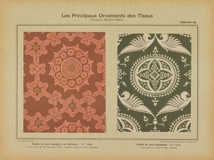 Les principaux ornaments des tissus jusqu’au XIXme sieÌcle Pl.36