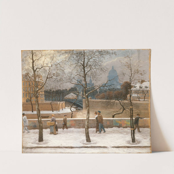 Les quais de la Seine devant la pointe occidentale de l’Ile Saint Louis by Pierre-Ernest Prins