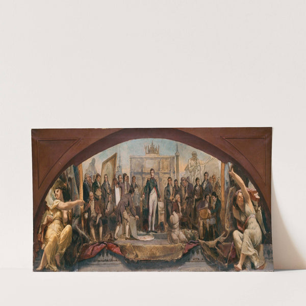 Les quatre âges artistiques de la France – Présentation des plans à Napoléon (1864) by Charles Louis Müller