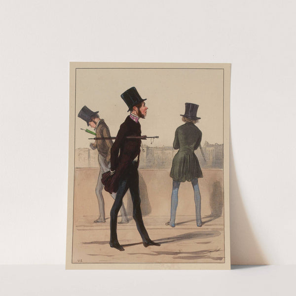 Les quatre messieurs et Augustine (1840) by Paul Gavarni