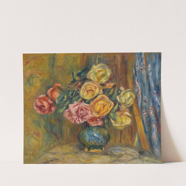 Les Roses Au Rideau Bleu by Pierre-Auguste Renoir
