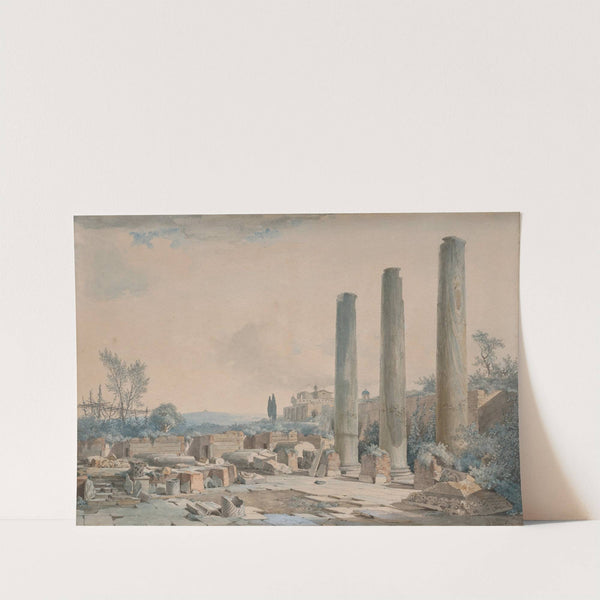 Les ruines du temple de Jupiter à Pouzzoles by Louis-François Cassas