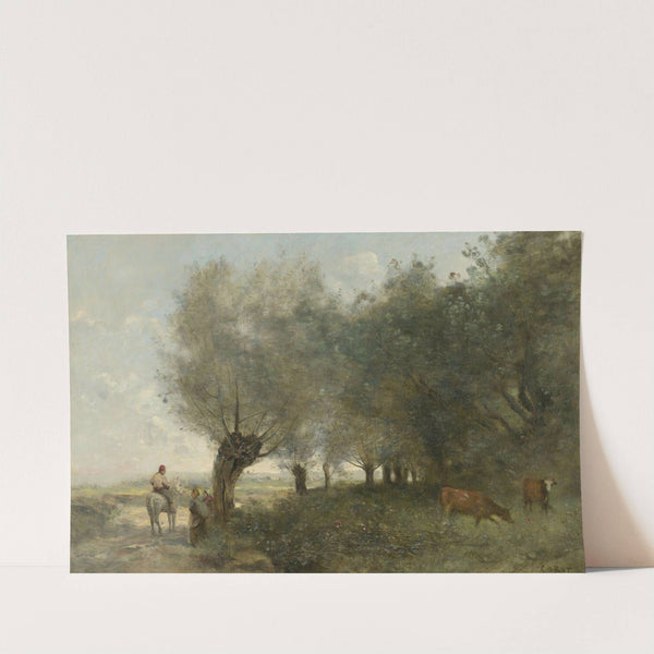 Les Saules À La Pointe De L’ile by Jean-Baptiste-Camille Corot