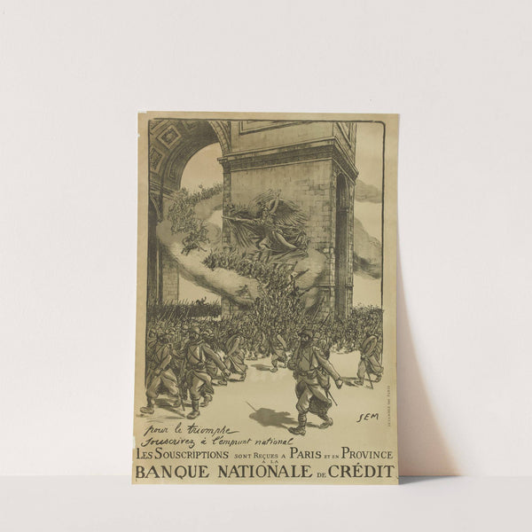 LES SOUSCRIPTIONS SONT RECUES A PARIS ET EN PROVINCE, BANQUE NATIONALE DE CREDIT (1918) by Georges Goursat (Sem)