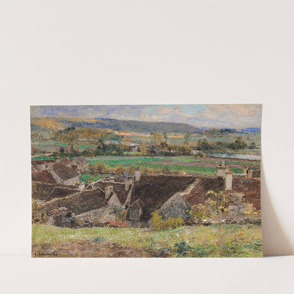 Les toits, vue de village by Léon Augustin Lhermitte