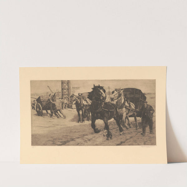 Les tombereaux by Constant Eugène de Busschere