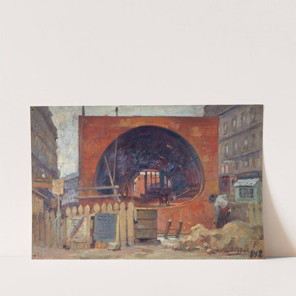 Les travaux du métropolitain place Saint-Michel by Victor Marec