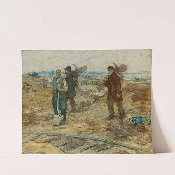 Les Trois Cheminots by Jean François Raffaëlli