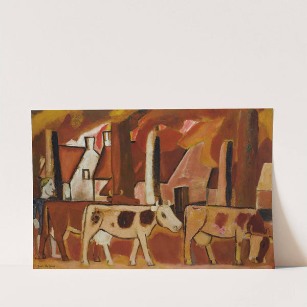 Les Vaches Dans Une Mène Vers L'étable by Gustave De Smet