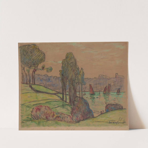 Les Voiliers rouges, Douarnenez (1896) by Maxime Maufra