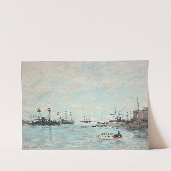 L’escadre devant Villefranche by Eugène Boudin