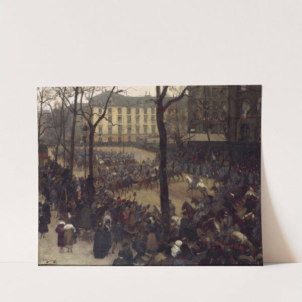 L'Escorte du président Wilson, place Saint-Augustin by André Victor Édouard Devambez