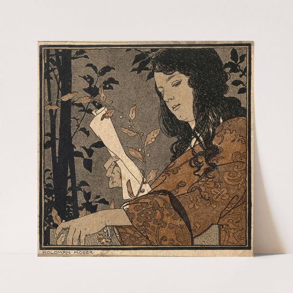 Lesendes Mädchen by Koloman Moser