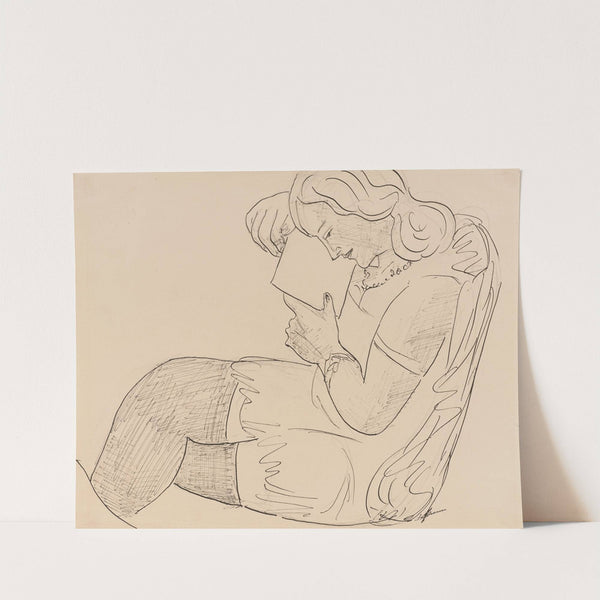 Lesendes Mädchen (circa 1947) by Max Beckmann