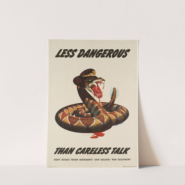 Less dangerous than careless talk (1944) by Albert Dorne
