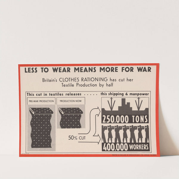 Less to Wear Means More for War by Anonymous