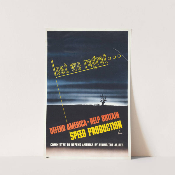 Lest we regret by Anonymous