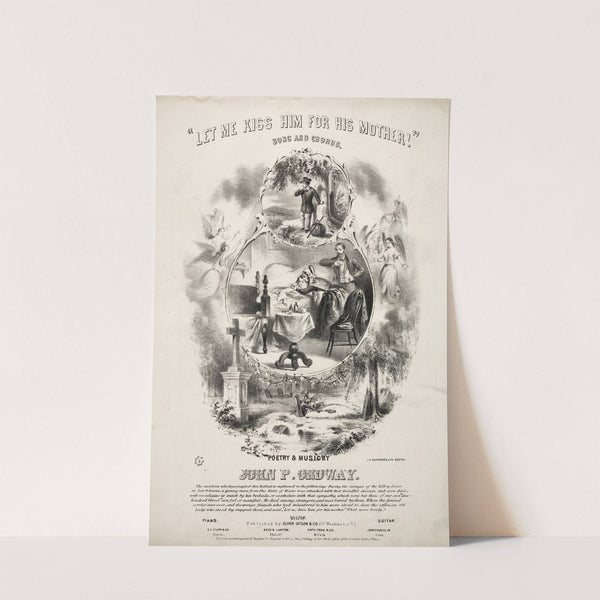 Let me Kiss him for his Mothers – Sheet Music Cover (c. 1859) by Winslow Homer