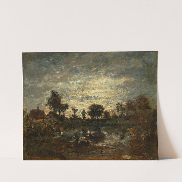 L'étang, coucher de soleil by Théodore Rousseau