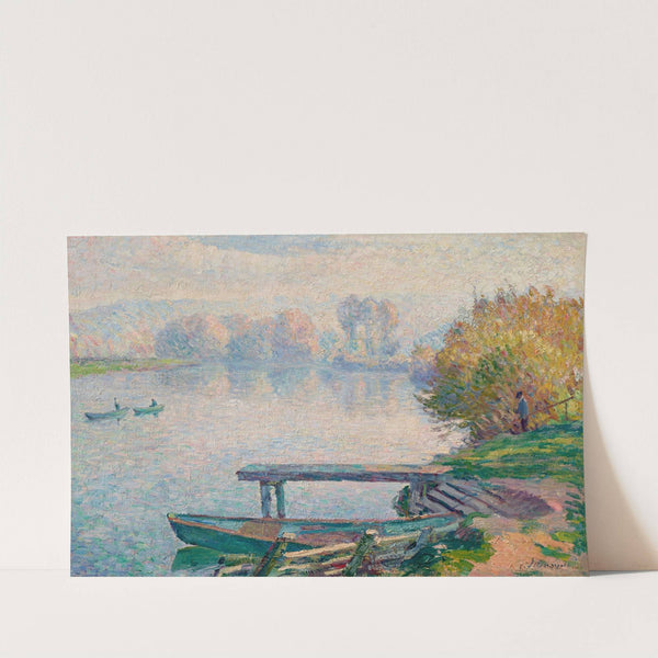 L’étang de Saint-Pierre, pêcheur et barques (1900-1906) by Henri Lebasque