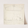 Letter with Sketch of Artist Painting Stage Scenery by Augustus Pugin