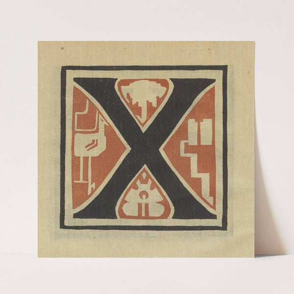Letters designed and cut on linoleum blocks Pl.24 (1920) by Columbia University Teachers College