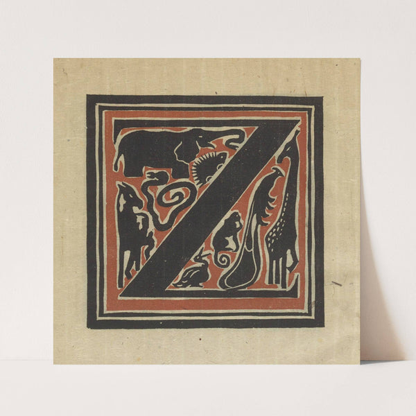 Letters designed and cut on linoleum blocks Pl.26 (1920) by Columbia University Teachers College