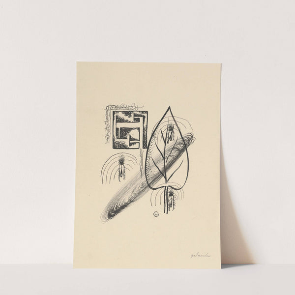 Letters from the series Poems in Drawings by Mikuláš Galanda