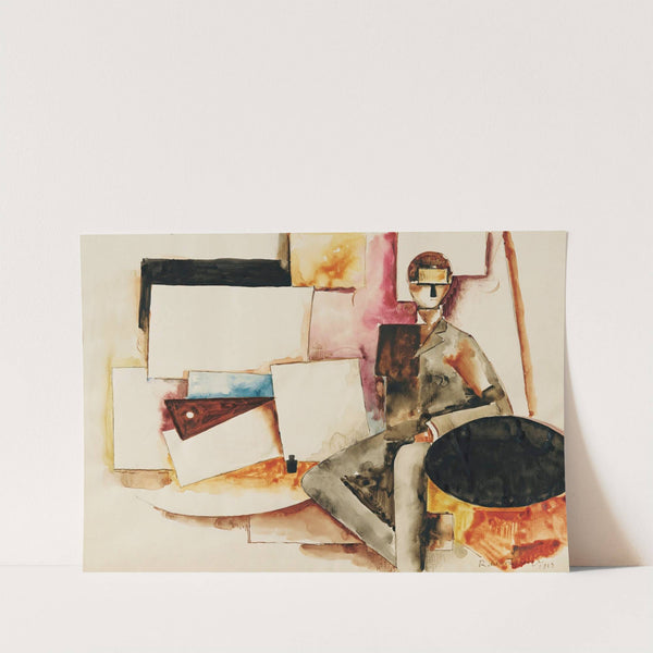 L'etude Pour ; L'homme Assis by Roger de La Fresnaye