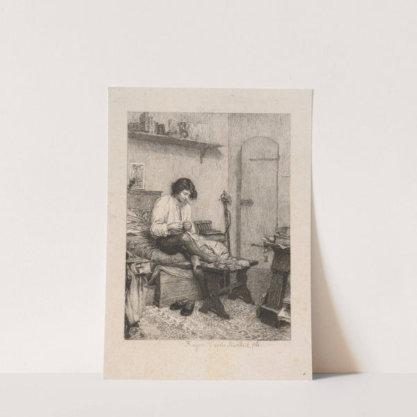 L’etudiant pauvre (The poor student) (1842-1843) by Paul Adolphe Rajon