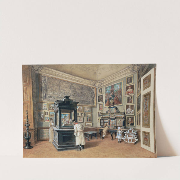 Letztes Kabinett der Ambraser Sammlung mit böhmischen Gläsern by Carl Goebel the younger